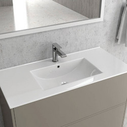 Karag LT 7506-75 Ένθετος Νιπτήρας Μπάνιου Πορσελάνης 75x46x17cm Λευκός LT7506-75