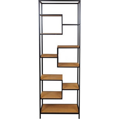 ESTHETI home Ραφιέρα Μεταλλική/MDF Μαύρη/Καφέ με 10 Ράφια 60x33.5x175.5cm 810-00027