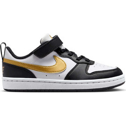 Nike Court Borough Παιδικά Sneakers Λευκά Μαύρα Χρυσά DV5457-008