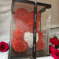 Bear 45cm κόκκινο με λευκή καρδούλα