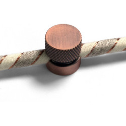 Creative Cables Μεταλλικό Στήριγμα Τοίχου Sare για υφασμάτινο Καλώδιο - σετ 2 τεμαχίων - Χάλκινο Αντικέ - Creative Cables - FCM01RASx2