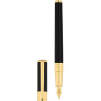 St Dupont Initial μαύρη-χρυσή Πένα/ Fountain pen golden 270202