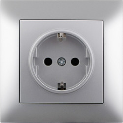 ENTAC Entac Arnold Recessed wall socket earthed Silver 11196