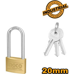 Λουκέτο Μακρύλαιμο Ορειχάλκινο 20mm DBPL0202L Ingco
