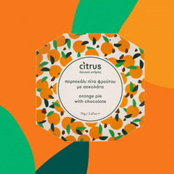 Citrus - Πίτα Φρούτου Πορτοκάλι Mε Σοκολάτα 70g