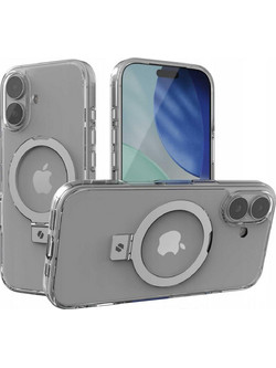 Θήκη iPhone 17 Spacecase Ring Pro Mag Σκληρή με MagSafe & KickStand - Clear (5905719130909)
