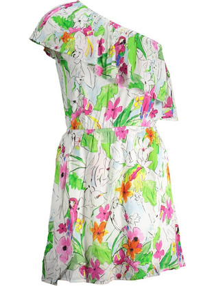 Desigual Mini Καλοκαιρινό Καθημερινό Φόρεμα Λευκό 23SWVW83-1000