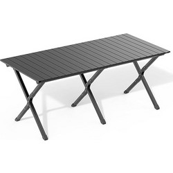 Αναδιπλούμενο Φορητό Τραπέζι Camping 120x60x45cm Μαύρο
