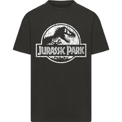 Jurassic Park Distressed Logo Oversize Tee black