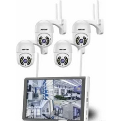 Ολοκληρωμένο Σύστημα CCTV με 4 Έξυπνες Κάμερες WiFi + Monitor Jortan