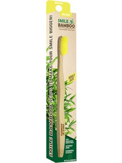 Smile Bamboo Medium Οδοντόβουρτσα Κίτρινη