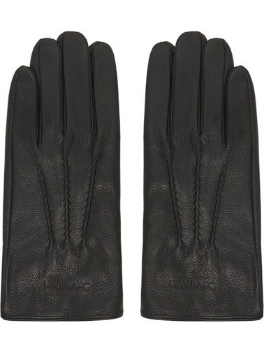 PEBBLE LEATHER GLOVES MEN CALVIN KLEIN
