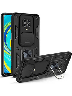Bodycell Armor Slide Θήκη Κινητού Black (Xiaomi Redmi Note 9S / Redmi Note 9 Pro / Redmi Note 9 Pro Max)