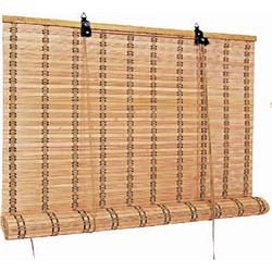 Κουρτίνες σκίασης μπαμπού μήκος 90cm x ύψος 180cm Μπεζ Sidi Home