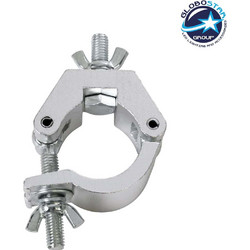 GloboStar(R) CLAMPS 51187 Επαγγελματικός Γάντζος Hook Αλουμινίου Ύψηλης Αντοχής για Κρέμαση, Στήριξη & Τοποθέτηση Προϊόντων Stage σε Τράσες - Μ8 x Π5.5 x Υ3cm - Χρώμιο