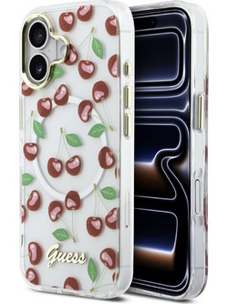 GUESS IML Glitter Cherry MagSafe Case for iPhone 17 - (GUHMP17S5HTCGMEH)