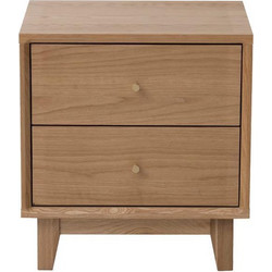 Κομοδίνο Nextdeco μασίφ ξύλο δρυός Υ55x45x35εκ