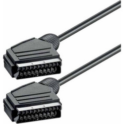 POWERTECH Scart Cable 21pin to Scart 21pin CAB-S001, 1.4m, black