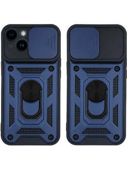 Sonique Ring Armor Campro Back Cover Blue (iPhone 14)