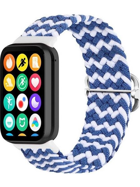 Telcon Braided Strap Mi Band 8 PRO/M8 Pro (10) Blue And WHITE