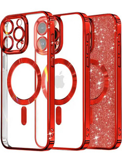Techsuit Θήκη Luxury Glitter MagSafe iPhone 16 Pro Max Red