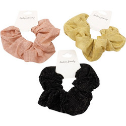 Σετ 12 Λαμπερά Λαστιχάκια Μαλλιών - Scrunchies με Glitter Glitter Hair Scrunchies Set A40006-1
