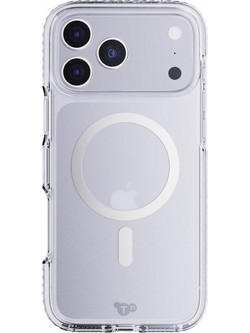 TECH21 IPHONE 17 PRO MAX CASE (T21-11430) EVOCRYSTAL W/MAGSAFE CLEAR/METALIC SILVER