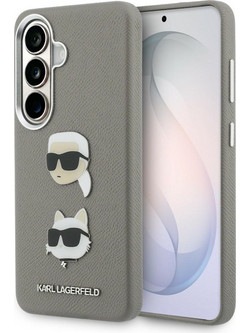 Karl Lagerfeld Saffiano Double Heads Metal case for Samsung Galaxy S26 - silver