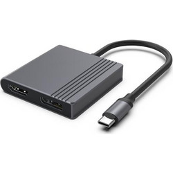 CABLEXPERT TYPE-C TO HDMI + DP ADAPTER 4K 60HZ BLACK