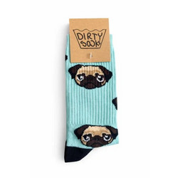 Dirty Socks Unisex Κάλτσες Pug Dog Mint