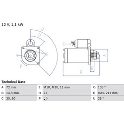 Bosch Μίζα - 0 986 017 530