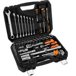 NEO TOOLS Καστάνια με Καρυδάκια 1/2" και 1/4" κλειδιά & κατσαβίδια σετ 100τεμ 10-206