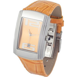 Chronotech Γυναικείο Ρολόι με Πορτοκαλί Δερμάτινο Λουράκι CT7017B-07