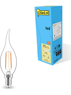 Λάμπα LED 123LED E14 C35 Dimmable Filament 2700K 250lm 2.8W Warm White