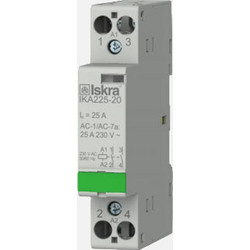 Ρελέ Ισχύος Ράγας Iskra IKA225-20/2NO - 25 A AC-1, 2xNO, Πηνίο 230 V & DIN
