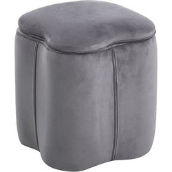 FIONA ΣΚΑΜΠΟ VELVET GREY ΜΕ ΑΠΟΘ. ΧΩΡΟ 30X30X34εκ