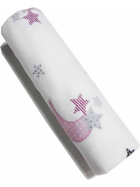 Beboulino Moon Star Κουβέρτα Αγκαλιάς Βαμβακερή Pink 80x80cm
