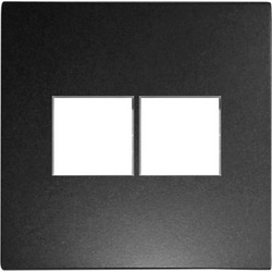 ΠΛΑΚΙΔΙΟ ΠΡΙΖΑΣ DATA ΔΙΠΛΗ RJ45+RJ45 Cat.6 ΑΝΘΡΑΚΙ