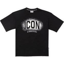 ICON Ανδρικό T-Shirt 100% Βαμβάκι Regular Fit με Print Be Unique Be Iconic σε χρώμα Μαύρο
