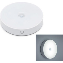 Stewehome Φωτιστικό λάμπα LED με αισθητήρα κίνησης και φόρτιση USB Λευκό 8.3x8.3x2 cm λευκό