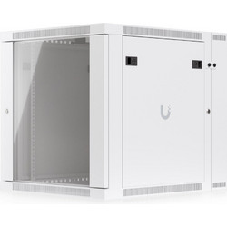 Ubiquiti UACC-Rack-12U-Wall-SW-G, 12U Fully assembled wall-mount rack with built-in fans and removable panels, 2x Sections, Glass Door