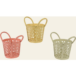 Καλάθι Μεταλλικό με Χερούλι 18 x 12.5 x 16.5 cm Εκρού Beauty Home