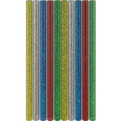 GOOBAY ράβδοι σιλικόνης 77855, Φ11mm x 200mm, glitter διάφορα χρώματα, 10τμχ