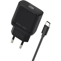 Beline BLNCB25C Φορτιστής με Καλώδιο USB-C με Θύρα USB-C 25W Power Delivery Black