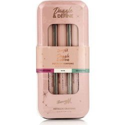 Barry M Dazzle & Define Metallic Crayons (Orchid Flower, White, Galactic Teal) 3 τεμ. απόχρωση Orchid Flower, White, Galactic Teal