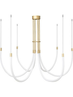01585 Κρεμαστό Φωτιστικό LED 6 Φώτων Gold 3000K 4800Lm Χρυσό