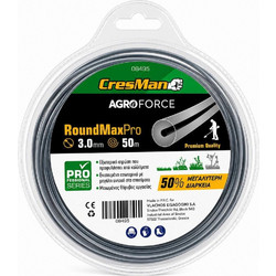 Cresman Roundmax pro ΜΕΣΙΝΕΖΑ ΣΤΡΟΓΓΥΛΗ ΜΕ ΕΝΙΣΧΥΜΕΝΟ ΠΥΡΗΝΑ 3.0mm X 50m