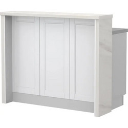 Πάγκος νησίδας Tahoma-Μήκος: 120 εκ.Λευκό ματ-White Marble