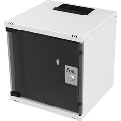 Επιτοίχια καμπίνα δικτύου RACK ARLI 10 ιντσών 6U 312x300x326mm με γυάλινη πόρτα και κλειδαριά - AS-115.35.060