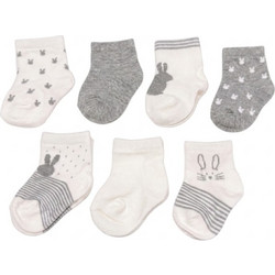 Gamberritos Καλτσάκια Newborn Σετ 7τμχ. Γκρι